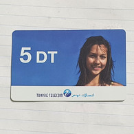 TUNISIA-(TN-TTL-REF-0032G)-GIRL1-(107)-(636-750-4078-2257)-(11/98)-(look From Out Side Card-BARCODE)-used Card - Tunesië