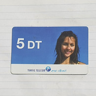 TUNISIA-(TN-TTL-REF-0032G)-GIRL1-(108)-(762-077-7134-4153)-(11/98)-(look From Out Side Card-BARCODE)-used Card - Tunesien