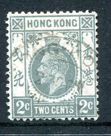 Hong Kong 1921-37 KGV - Wmk. Script CA - 2c Grey Used (SG 118c) - Used Stamps