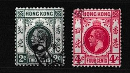 Hong Kong   1862-1901 Roi  Georges V  Y&T   N ° 119 Et 120  Oblitéré - Oblitérés