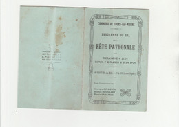 CARTE FÊTE PATRONALE TOURS SUR MARNE (51) JUIN 1926 COMMISSAIRES GEORGES DELPORTE GASTON HOUSSART PIERRE LAMIABLE - Otros