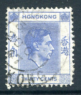 Hong Kong 1938-52 KGVI Definitives - 30c Blue Used (SG 152) - Neufs