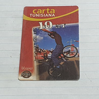 TUNISIA-(TUN-REF-TUN-20)-sport Extrem7-(116)-(8919-119-6551-751)(look From Out Side Card Barcode)-used Card - Tunisia