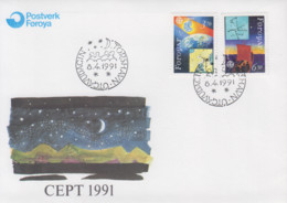 Enveloppe  FDC  1er  Jour   ILES  FEROE    Paire  EUROPA    1991 - 1991