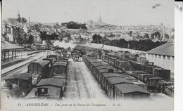 ANGOULEME : Vue Prise De La Passerelle De Chaignaud , à L'intérieur De La Gare (1924 ) - Angouleme