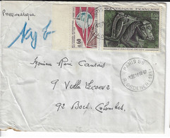 PARIS 58 R Ordener Pneumatique  1F Vix 60c Congrès Chemin De Fer Yv 1488 1478 Dest Bois Colombes Ob 1967 - Storia Postale