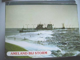 Nederland Holland Pays Bas Ameland Met Veerdam Veerboten Storm - Ameland