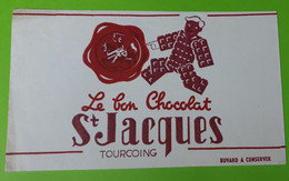 Buvard 78 - Chocolat JACQUES - Tourcoing - état D'usage : Voir Photos - 21x12.5 Cm Environ - Année 1960 - Cocoa & Chocolat
