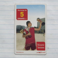 TUNISIA-(TUN-REF-TUN-21B)-CHAMPIONS-(118)-(4454-269-3771-813)-(look From Out Side Card Barcode)-used Card - Tunisia