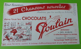 Buvard 230 - Chocolat POULAIN - Chansons Mr Dumollet - état D'usage : Voir Photos - 22x12.5 Cm Environ - Année 1960 - Chocolat