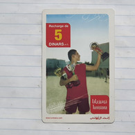 TUNISIA-(TUN-REF-TUN-21C)-CHAMPIONS-(122)-(6942-871-4845-818)-(look From Out Side Card Barcode)-used Card - Tunisie