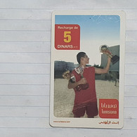 TUNISIA-(TUN-REF-TUN-21D4)-CHAMPIONS-(129)-(809-3986-397-3617)-(look From Out Side Card Barcode)-used Card - Tunisie