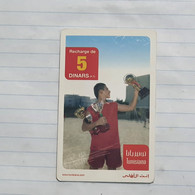 TUNISIA-(TUN-REF-TUN-21D8)-CHAMPIONS-(133)-(832-5560-055-6345)-(look From Out Side Card Barcode)-used Card - Tunisia