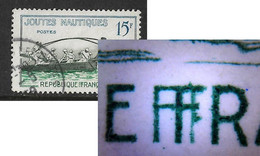 France N°1162 Joutes Nautiques, Oblitéré, Variété Double F. Cote 140€ - Used Stamps