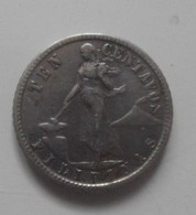 1945  PHILIPPINES Ten Centavos United States Of America Silver Coin - Philippines