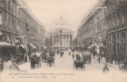 75008 PARIS - LL.MM. Le Roi Et La Reine D' Italie à Paris - Décoration De La Rue Royale - Arrondissement: 08