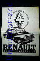 ► 1948  - Publicité RENAULT Régie 4 CV  (Encart Photo Coupure De Presse) - Empfänger