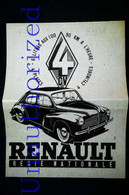 ► 1948  - Publicité RENAULT Régie 4 CV  (Encart Photo Coupure De Presse) - Appareils
