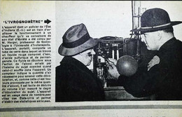 ► 1949 -   Test Alcool -  INDIANA  Police  -  IVROGNOMETRE -  (Encart Photo Coupure De Presse) - Aparatos