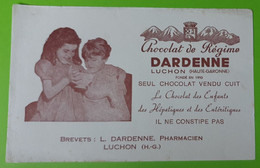Buvard 80 - Chocolat DARDENNE - Luchon - Etat D'usage : Voir Photos - 21x13.5 Cm Environ - Année 1950 - Chocolat