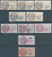 FRANCE,Revenue Stamps Fiscal Tax,several Obliterated Values,Used And Mint - Marken