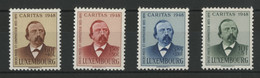 LUXEMBOURG N° 410 à 413 Cote 25 € Neufs ** MNH 1948 Série Complète DICKS Poète Et Compositeur - Unused Stamps