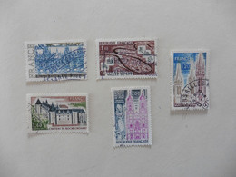 France : Série Touristique : 5 Timbres Oblitérés - Collections