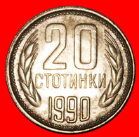 * LION: BULGARIA ★ 20 STOTINKAS 1990 UNC MINT LUSTRE!  LOW START ★ NO RESERVE! - Bulgarie