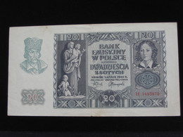 POLOGNE- 20 DWADZIESCIA Zlotych 1940 - Bank Emisyjny W Polsce  **** EN ACHAT IMMEDIAT **** - Poland
