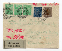 1934. KINGDOM OF YUGOSLAVIA,CROATIA,DUBROVNIK TO PRAGUE,AIRMAIL COVER VIA SUSAK - Luchtpost