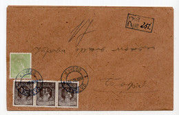 1920. KINGDOM OF SHS,SERBIA,KUCEVO TO BELGRADE REGISTERED COVER,KING PETER AND KING ALEKSANDAR - Airmail