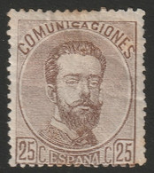 Spain 1872 Sc 184 Espagne Ed 124 Yt 123 MH* Disturbed Gum - Nuovi