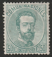 Spain 1872 Sc 186 Espagne Ed 126 Yt 125 MH* Large Crease - Nuevos