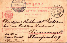 (4 C 8) Very Old SWITZERLAND - Carte Postale - Posted 18 X 1906 - From Montreux To Klanpenborg - Sonstige & Ohne Zuordnung