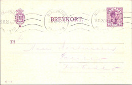 (4 C 8) Very Old Denmark - Brevkort - Posted 1922 (post WWI Era) - Other & Unclassified