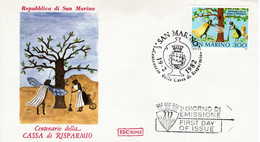 SAN MARINO - FDC ROMA  1982 - CASSA DI RISPARMIO - FDC