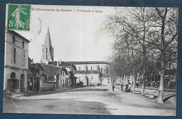 ST NICOLAS DE LA GRAVE - Promenade Et Eglise - Saint Nicolas De La Grave