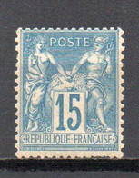 - FRANCE N° 90 Neuf ** MNH - 15 C. Bleu Type Sage II 1878 - Cote 60,00 € - - 1876-1898 Sage (Type II)