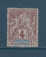⭐ Océanie - YT N° 3 ** - Neuf Sans Charnière - 1892 ⭐ - Unused Stamps