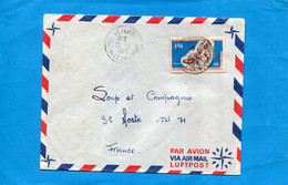 Marcophilie*-lettre-Nouvelle Calédonie  Pour Françe-cad We Lifou- 1969thematic--stampN°361 Judo - Lettres & Documents