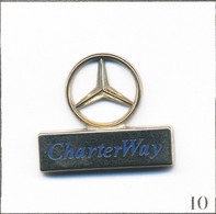 Pin's Automobile -  Mercedes / “Charter Way“. Estampillé Sofrec. Zamac Chromé. T858-10 - Mercedes