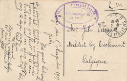 CV – Belle Parisienne – Paris 8 / 2-8-1919 Vers Meldert Bij Tienen – Foyer Du Soldat Belge - Permissionnaires - Belgisch Leger