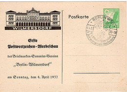 50272 - Deutsches Reich - 1937 - 5Pfg. Luftpost PGAKte. SoStpl. BERLIN - 1.POSTWERTZEICHEN-AUSSTELLUNG ... - Otros & Sin Clasificación