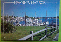 Cape Cod Massachusetts,  Picturesque View Of Hyannis Harbour At Lewis Bay , Marina, 1988 , TB - Cape Cod