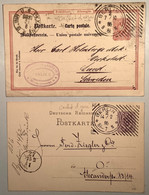 1886 HOSTER-Maschinenstempel “BERLIN C 2” RARE >Lund SCHWEDEN(Machine Cancel Sweden Cover Ganzsache Mécanique Lettre - Lettres & Documents