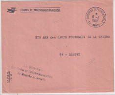 1968 - ENVELOPPE De SERVICE PTT De NANCY DIRECTION DEPARTEMENTALE (MEURTHE ET MOSELLE) - Lettere In Franchigia Civile