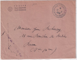 1956 - ENVELOPPE De SERVICE PTT De NANCY TRANSIT ! (MEURTHE ET MOSELLE) - Cartas Civiles En Franquicia