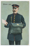 Postcard Bentheim Germany 1913 - Postman With Mail Bag With 10 Small Pictures - Bentheim