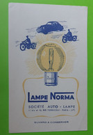 Buvard 627 - Lampe NORMA - Moto Auto - état D'usage : Voir Photos - 12.5 X 20.5 Cm Environ - Année 1960 - Transport