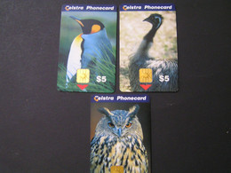 AUSTRALIA Phonecards Dealer Series No 2-Birds Set Of 3 Cards Mint.. - Australia